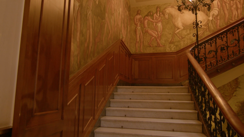 Descobreix els murals artístics del Palau de la Diputació de Lleida