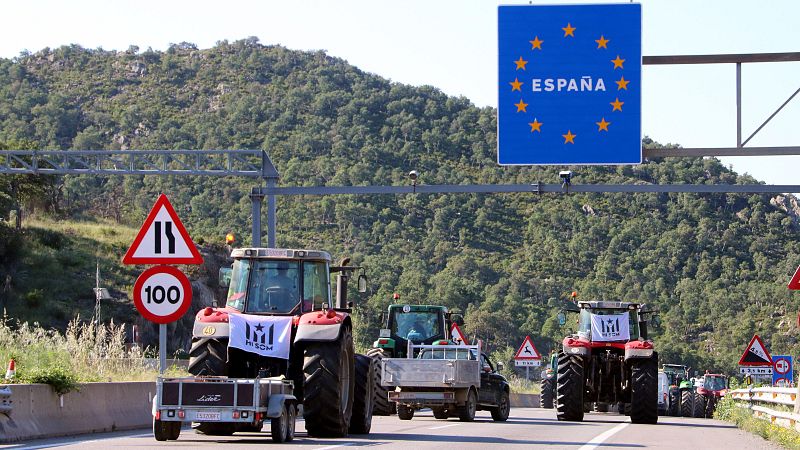 Protesta pagesa "sense precedents" a la frontera amb França