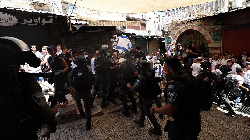 La Marcha de las Banderas se salda con 18 detenidos en el Día de Jerusalén