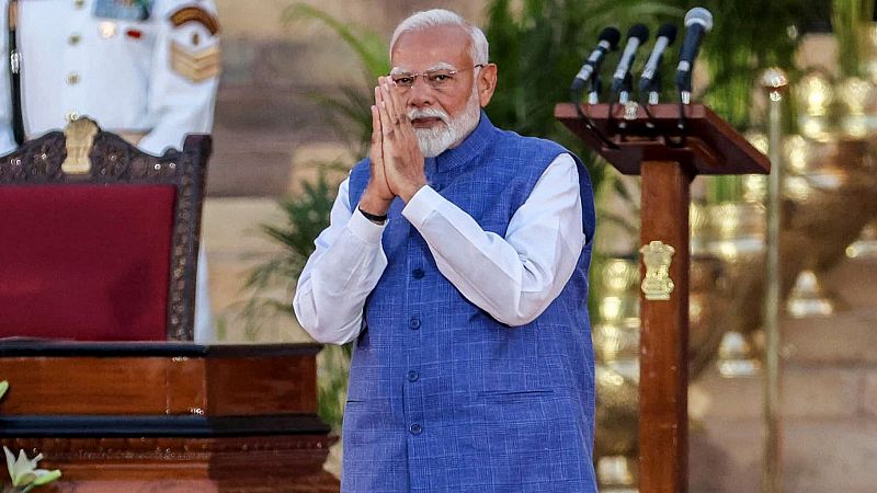 Modi toma posesión como primer ministro de la India para su tercer mandato consecutivo