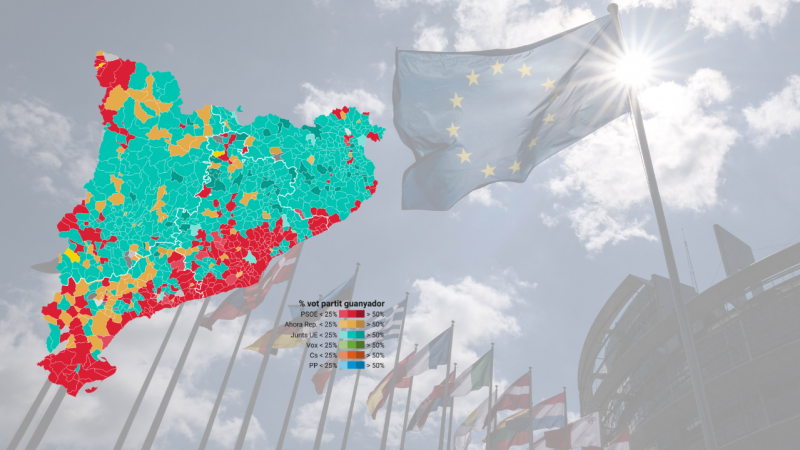 Mapa dels resultats de les eleccions europees a Catalunya