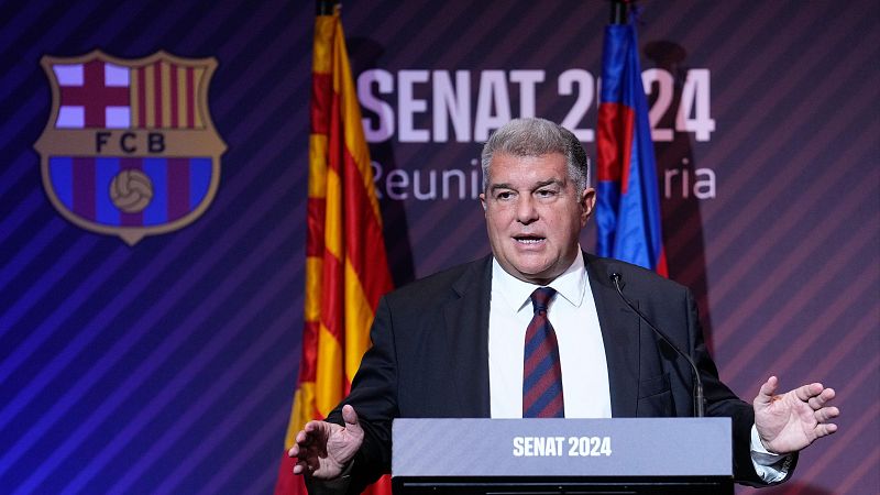 Joan Laporta, en la reunión con el Senat 2024: "Hemos salvado al Barça de la ruina"