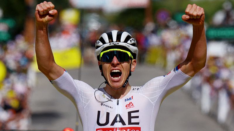 Pogacar lo da todo por el Tour: victoria y liderato en la única etapa en los Alpes