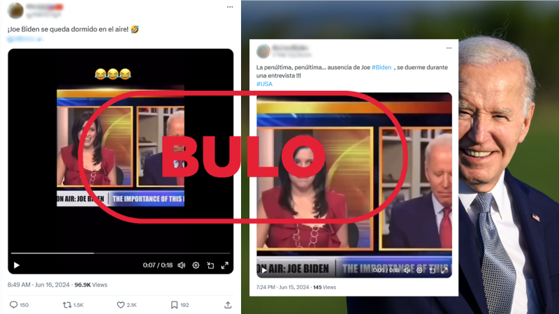 Joe Biden no se queda dormido en una entrevista en televisión, es  un bulo