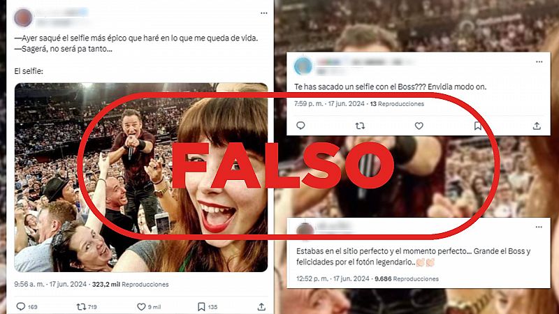 Este 'selfie' no corresponde a los conciertos de Bruce Springsteen en Madrid, es Sdney en 2017