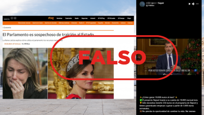 El rey Felipe VI y la reina Letizia no promocionan productos financieros, es falso
