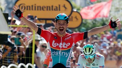 Victor Campenaerts logra su primera victoria en el Tour de Francia en otra etapa memorable