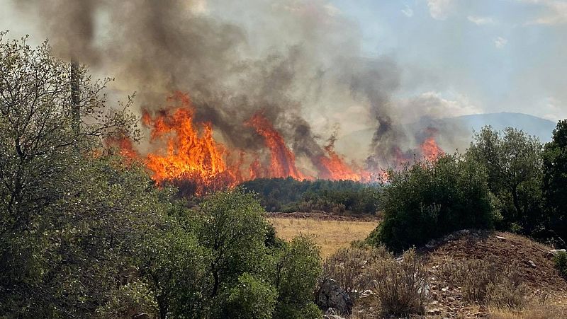 Grecia lucha contra decenas de incendios en todo el país: "Todo va muy rápido, ayer había 45 y hoy son 70"