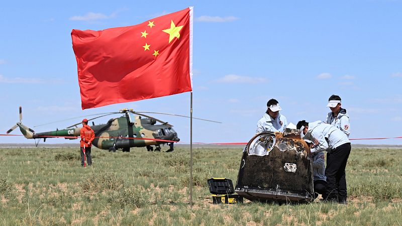 La sonda china Chang'e 6 regresa con las primeras muestras de la cara oculta de la Luna