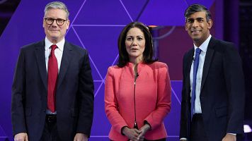 Reino Unido celebra su debate electoral ante un Sunak sin opciones y un Starmer pletrico