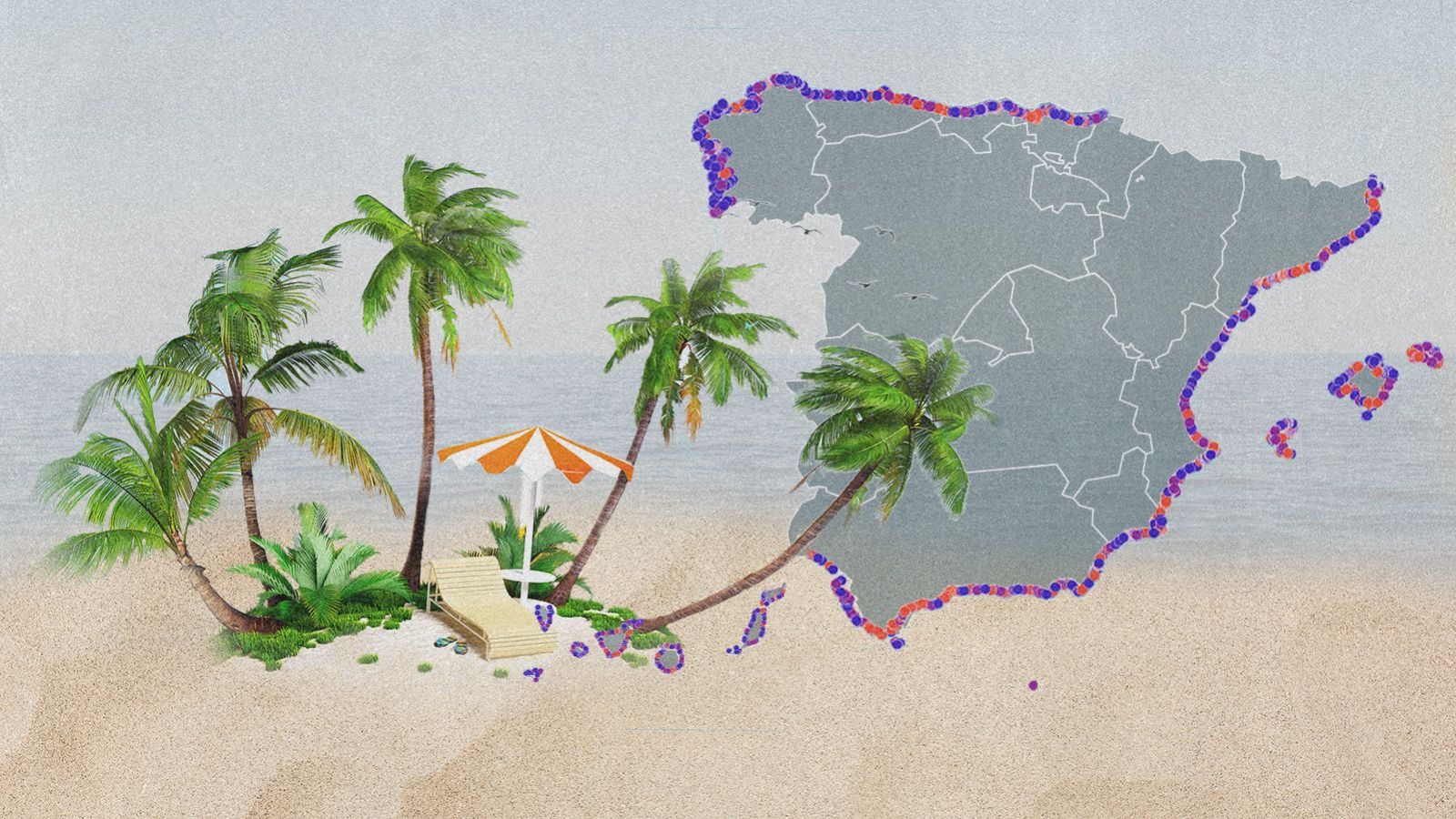 El gran mapa de las playas de Espaa