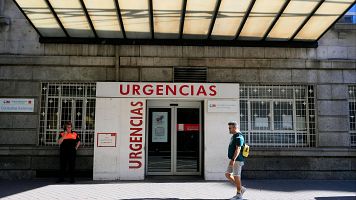 Vista de la entrada de urgencias del Hospital de la Princesa, en Madrid
