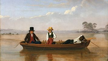 James Goodwyn Clonney, "Pesca en el estrecho de Long Island a la altura de New Rochelle", 1847.