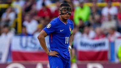 Mbappe durante un partido con Francia