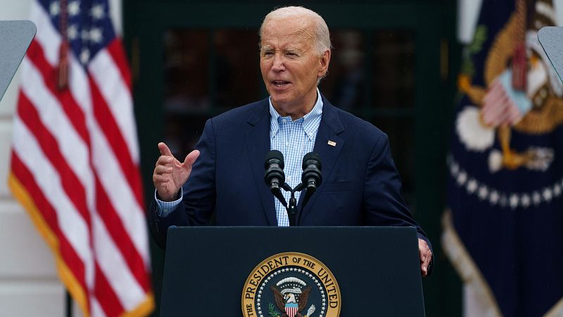 Biden reitera su promesa de continuar en la campaña electoral: "No voy a ninguna parte"