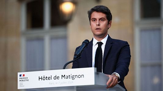 El primer ministro, Gabriel Attal, presentar su dimisin a Macron pero se mantendr en el cargo "el tiempo necesario"