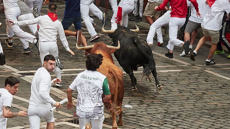 Hora, dnde ver hoy en TV y toros de la ganadera del Quinto Encierro de San Fermn 2024