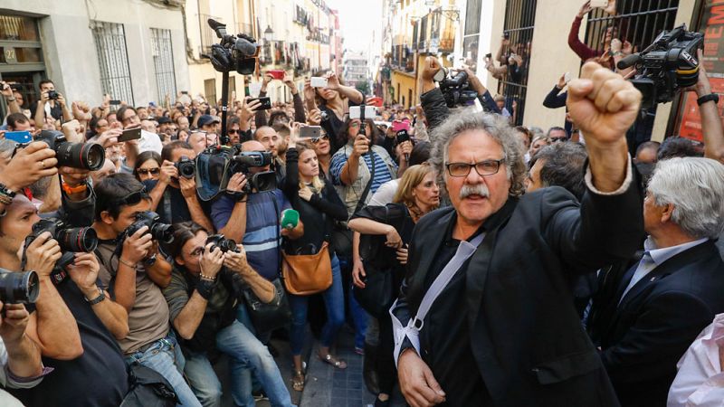 El acto en favor del referéndum en Madrid llama a la lucha por el derecho a decidir
