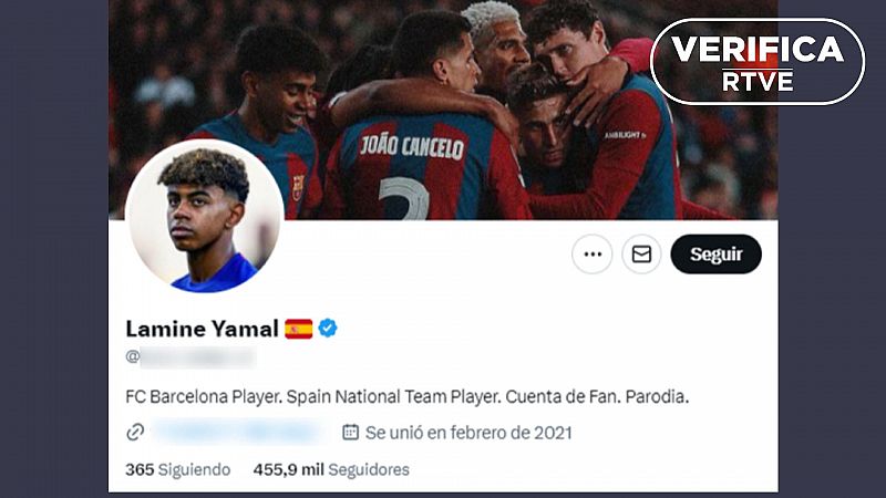 Lamine Yamal no tiene perfil en X. Esta cuenta falsa ha conseguido engaar a miles de usuarios.