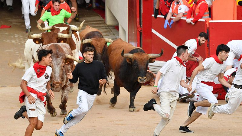 El séptimo encierro de San Fermín hizo vibrar a casi 1,3 millones de espectadores (67,2%) en RTVE