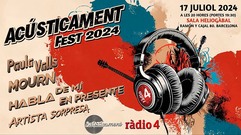 Ràdio 4 celebra l'Acústicament Fest amb Paula Valls, Mourn, Habla de mí en presente i un artista sorpresa