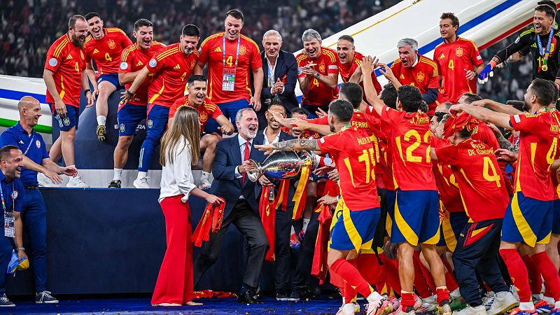 As vivi el rey Felipe VI la victoria de Espaa en la final de la Eurocopa desde Berln