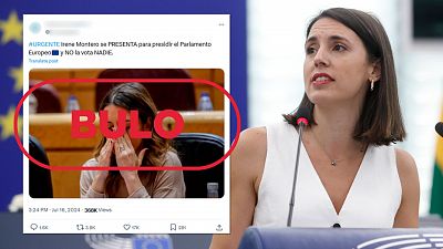 Es falso decir que a Irene Montero "no la vota nadie" para presidir el Parlamento Europeo
