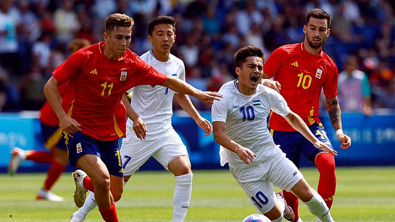 La selección masculina de fútbol de España gana el partido contra Uzbekistán en los Juegos de París 2024: disfruta del partido completo