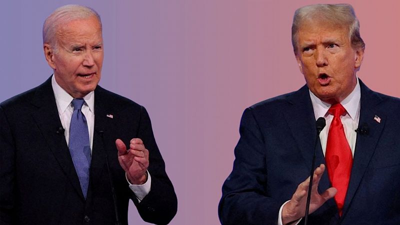 As estn las encuestas en Estados Unidos en el momento de la renuncia de Biden como candidato