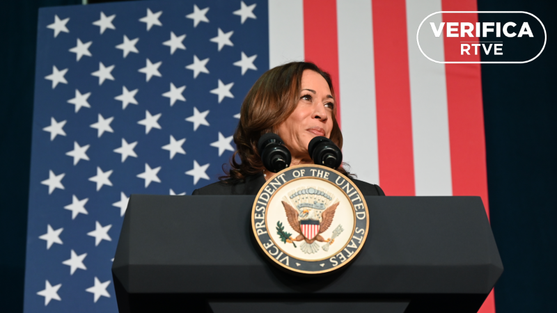 Bulos y falsedades sobre Kamala Harris en redes sociales