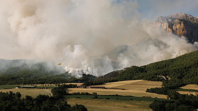 Estabilizado el incendio de El Pueyo de Aragus, Huesca, tras calcinar 150 hectreas