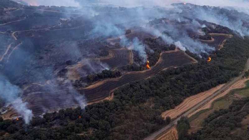 Activado el nivel 1 de Proteccin Civil por el incendio de Luesia en Zaragoza