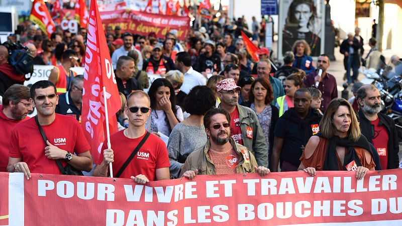 Decenas de miles de manifestantes contra la reforma laboral en Francia