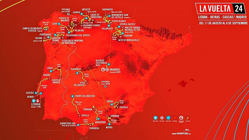 La Vuelta 24 en RTVE: de Lisboa a Madrid con emoción de principio a fin