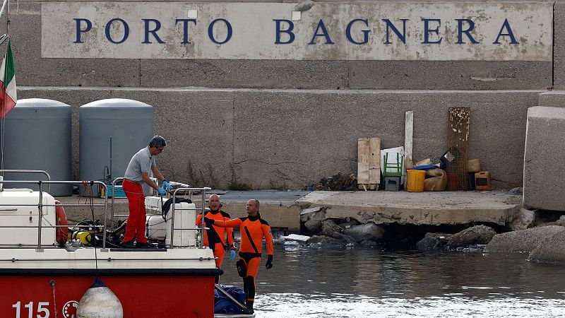 Recuperan todos los cuerpos del yate de lujo hundido en Sicilia y sigue la búsqueda de un desaparecido