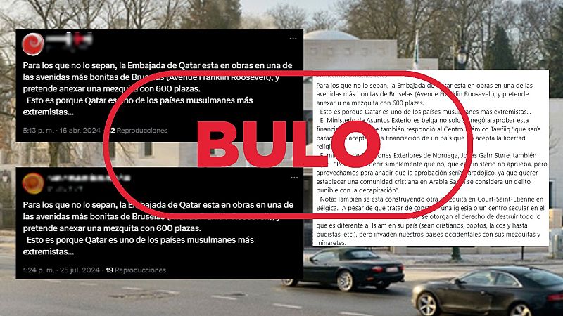 La Embajada de Catar en Bruselas no planea "anexar una mezquita", es un bulo