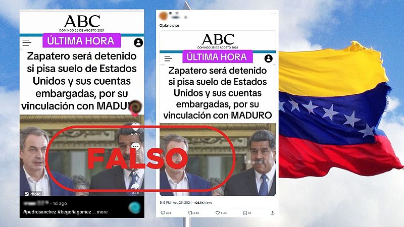 ABC no ha publicado este titular sobre Maduro y Zapatero, es una manipulación