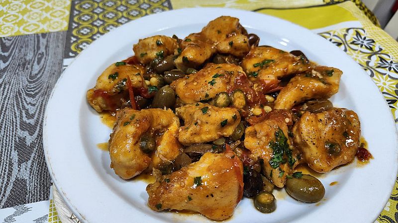 Receta de pollo a la mediterrnea, tradicional y delicioso