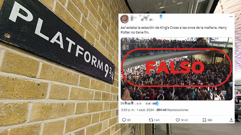Este vdeo de los fans de Harry Potter en la estacin de tren King's Cross no es actual