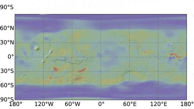 Detectan en Marte evidencias de extensos depósitos de hielo enterrados cerca del ecuador