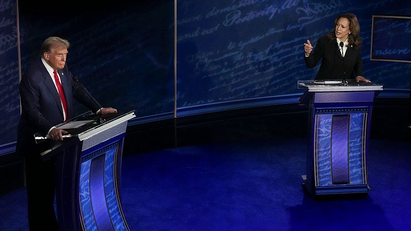 Donald Trump y Kamala Harris intercambian golpes en un tenso debate repleto de reproches