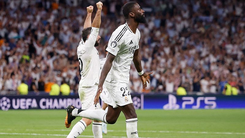 Real Madrid 3-1 Stuttgart: Rüdiger rescata al Madrid en el estreno de la nueva Champions en el Bernabéu