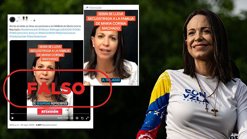 María Corina Machado no denuncia el secuestro de su familia en este vídeo, es falso