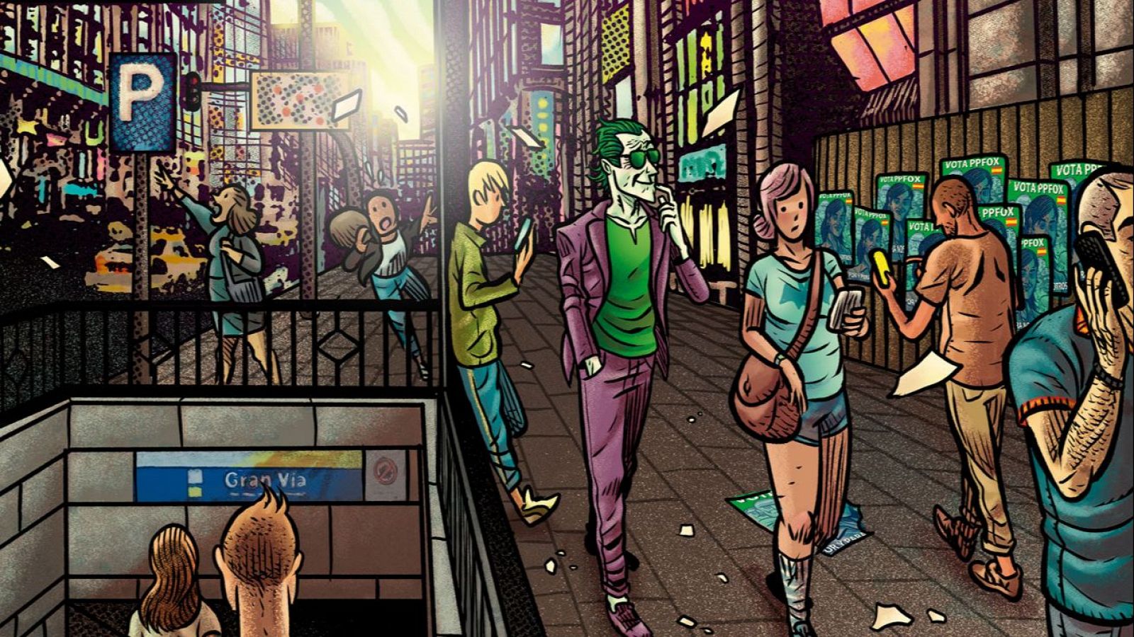 Batman Day: El Joker se pasea por Madrid de la mano de David Rubn