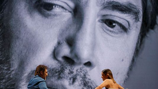 Javier Bardem y Elena Sanchez en Historia de nuestro cine