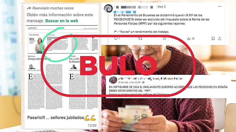 El Parlamento Europeo no ha acordado eliminar el IRPF de las pensiones en España, es un bulo