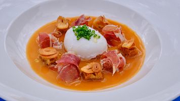 Receta de sopa de ajo con gelatina de MasterChef Celebrity 9