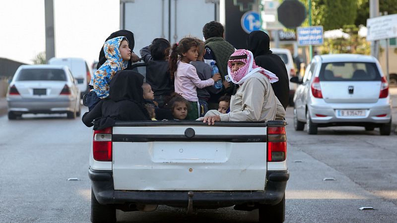 Líbano estima en casi medio millón de personas los desplazados por los bombardeos de Israel en dos días