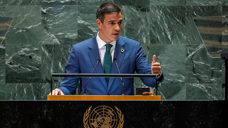 Sánchez llama a la paz en Palestina y Líbano y pide ante la ONU aplicar de forma "urgente" la solución de los dos Estados