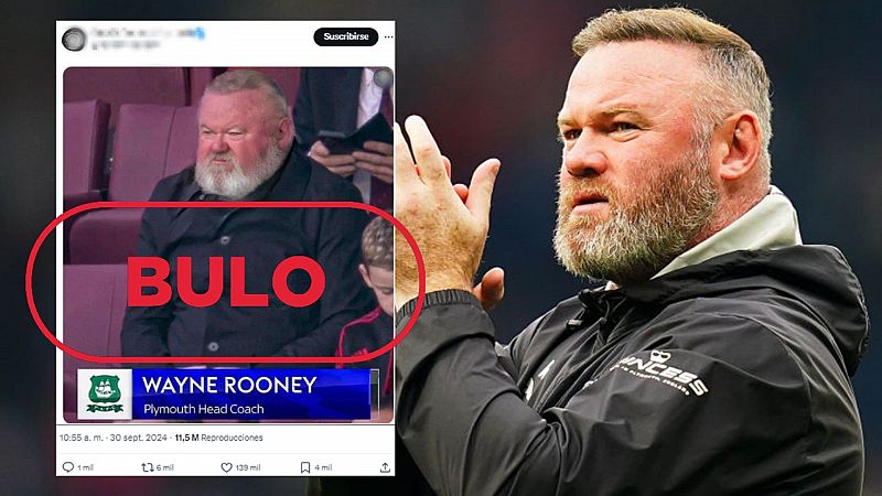 Esta foto del entrenador y ex futbolista Wayne Rooney está manipulada
